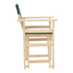 Καρέκλα-πολυθρόνα σκηνοθέτη Kompa μασίφ σε απόχρωση άβαφου ξύλου-πανί Nexus κυπαρισσί