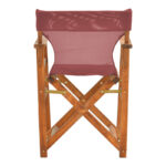 Καρέκλα-πολυθρόνα σκηνοθέτη Kompa  μασίφ ξύλο οξιάς καρυδί-πανί μπορντό