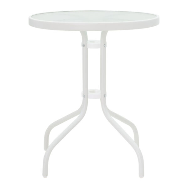 Τραπεζαρία Watson-Pomedon σετ 3τεμ μέταλλο σε λευκή απόχρωση