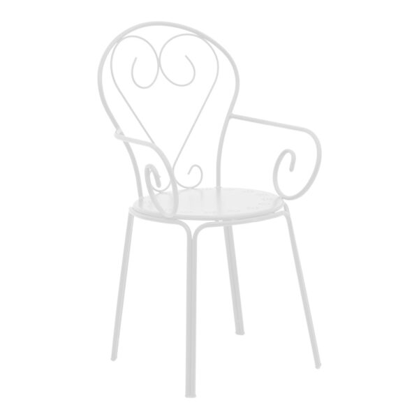 Τραπεζαρία Watson-Monasty  σετ 3τεμ μέταλλο σε λευκή απόχρωση