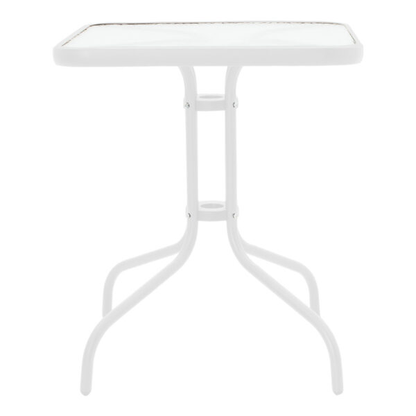 Τραπεζαρία Watson-Monasty  σετ 3τεμ μέταλλο σε λευκή απόχρωση