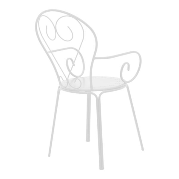 Τραπεζαρία Watson-Monasty σετ 3τεμ μέταλλο σε λευκή απόχρωση 70x70x70εκ