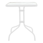 Τραπεζαρία Watson-Monasty σετ 3τεμ μέταλλο σε λευκή απόχρωση 70x70x70εκ