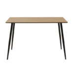 Τραπεζαρία Cuba-Parker  σετ 5τεμ mdf σε sonoma-μαύρη απόχρωση 120x70x76cm
