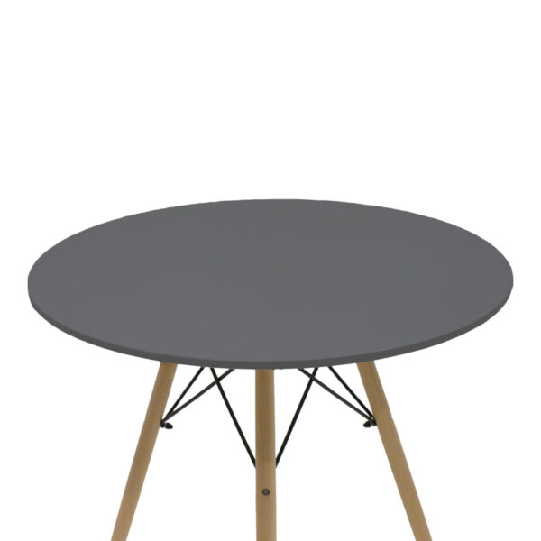 Τραπεζαρία Julita-Parker  σετ 5τεμ mdf σε μαύρη-φυσική απόχρωση Φ80x73cm