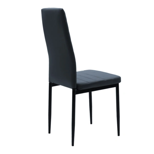 Τραπεζαρία Manka-Parker  σετ 5τεμ mdf σε μαύρη-sonoma truffle απόχρωση 110x80x77εκ