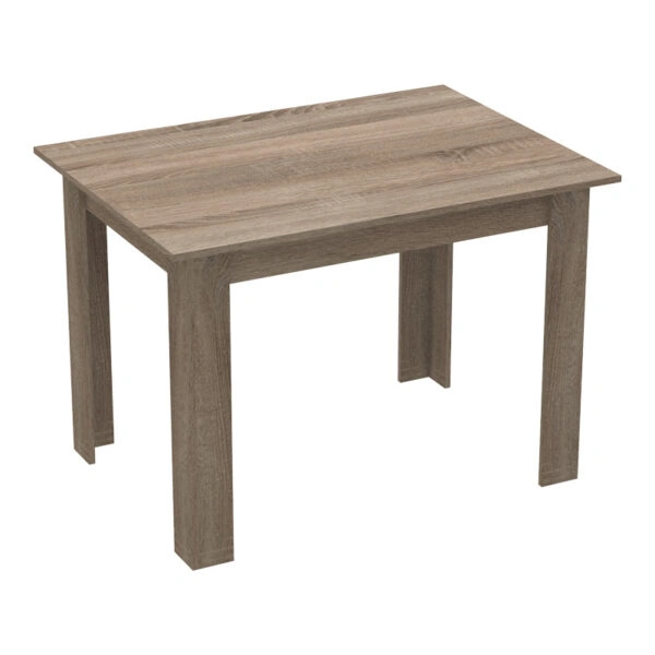 Τραπεζαρία Manka-Parker  σετ 5τεμ mdf σε μαύρη-sonoma truffle απόχρωση 110x80x77εκ