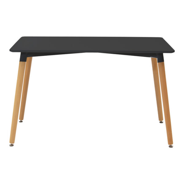 Τραπεζαρία Natali-Caron  σετ 5τεμ mdf σε μαύρη-φυσική απόχρωση 120x80x76εκ