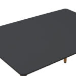 Τραπεζαρία Natali-Caron  σετ 5τεμ mdf σε μαύρη-φυσική απόχρωση 120x80x76εκ