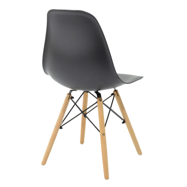 Τραπεζαρία Manka-Julita σετ 5τεμ σε sonoma truffle-μαύρη απόχρωση 110x80x77εκ