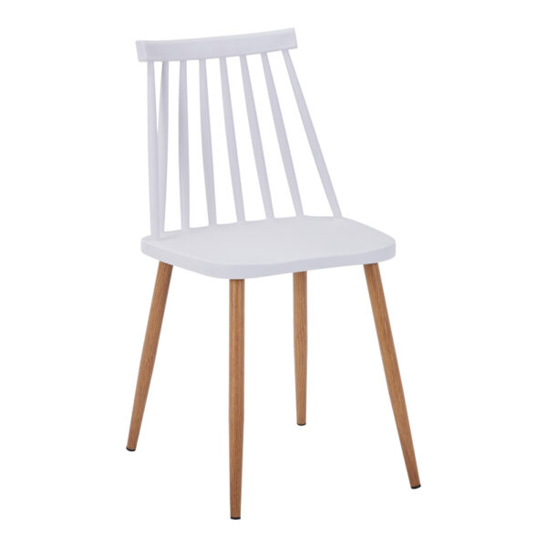 Τραπεζαρία Manka Ι-Aurora I  σετ 3τεμ σε λευκή απόχρωση 80x80x77εκ