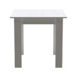 Τραπεζαρία Manka Ι-Aurora I  σετ 3τεμ σε λευκή απόχρωση 80x80x77εκ