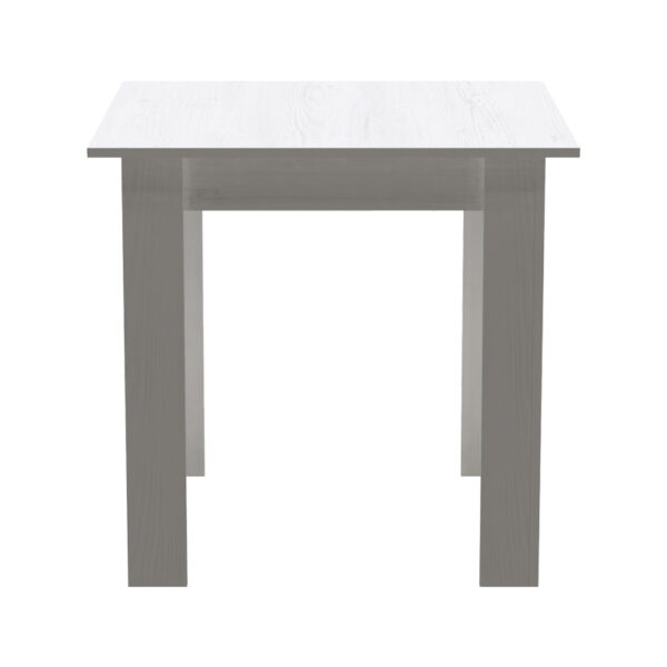 Τραπεζαρία Manka Ι-Aurora I  σετ 3τεμ σε λευκή απόχρωση 80x80x77εκ