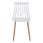 Τραπεζαρία Chloe-Aurora I  σετ 5τεμ γυάλινο 8χιλ ανθρακί - πόδι φυσικό 120x70x75εκ