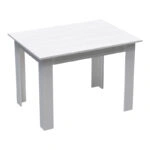 Τραπεζαρία Manka-Gaston  σετ 5τεμ σε λευκή απόχρωση 110x80x77εκ