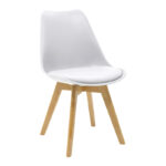 Τραπεζαρία Manka-Gaston  σετ 3τεμ σε λευκή απόχρωση 80x80x77εκ