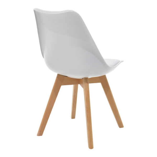 Τραπεζαρία Manka-Gaston  σετ 3τεμ σε λευκή απόχρωση 80x80x77εκ