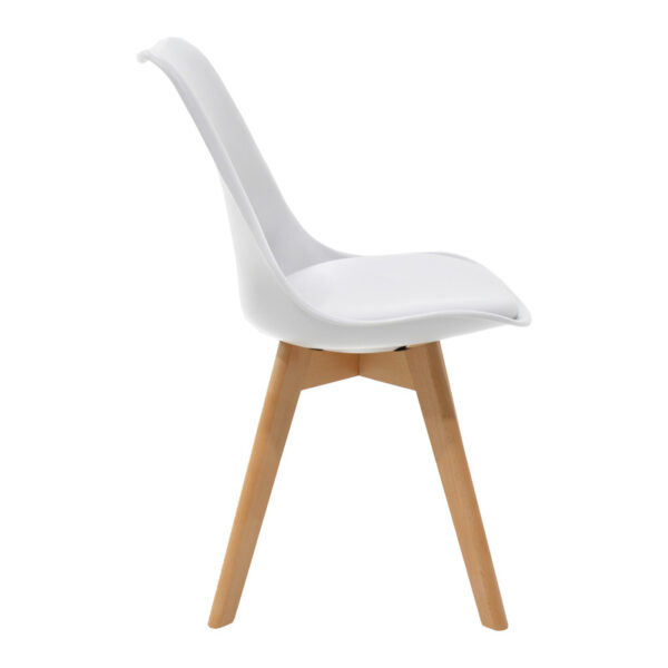 Τραπεζαρία Manka-Gaston  σετ 3τεμ σε λευκή απόχρωση 80x80x77εκ