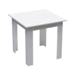 Τραπεζαρία Manka-Julita  σετ 3τεμ σε λευκή απόχρωση 80x80x77εκ