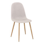 Τραπεζαρία Bella-Natali  σετ 3τεμ MDF λευκό-πόδια φυσικό 80x80x76εκ