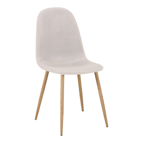 Τραπεζαρία Bella-Natali  σετ 3τεμ MDF λευκό-πόδια φυσικό 80x80x76εκ