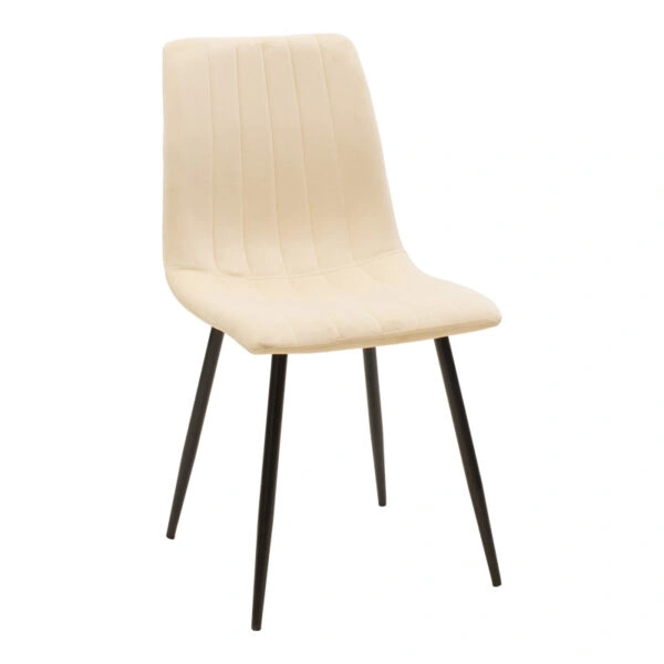 Τραπεζαρία Natali-Noor σετ 5τεμ MDF λευκό-μπεζ-μαύρο 120x80x76εκ