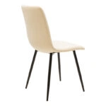 Τραπεζαρία Natali-Noor σετ 5τεμ MDF λευκό-μπεζ-μαύρο 120x80x76εκ