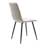 Τραπεζαρία Julita-Noor  σετ 5τεμ MDF λευκό-γκρι-πόδια φυσικό Φ80x73εκ