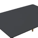 Τραπεζαρία Natali-Noor  σετ 5τεμ MDF μαύρο-μπεζ ύφασμα 120x80x76εκ