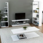 Φοιτητικό πακέτο επίπλων σαλονιού Tars  λευκό σετ 4τεμ