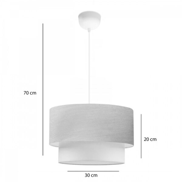 Φωτιστικό οροφής μονόφωτο PWL-1087 Ε27 μπεζ χρυσό-εκρού Φ30x20εκ