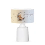 Παιδικό φωτιστικό επιτραπέζιο PWL-1099  Ε27 λευκό-γκρι Φ24x32εκ