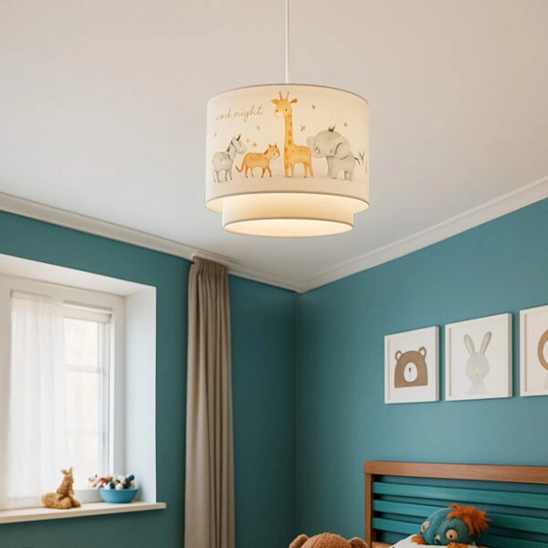 Παιδικό φωτιστικό οροφής μονόφωτο PWL-1097 Ε27 λευκό-πορτοκαλί Φ30x20εκ