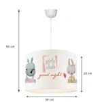 Παιδικό φωτιστικό οροφής Tally  πολύχρωμο Φ30x20εκ