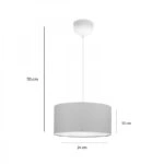 Φωτιστικό οροφής Atop  Ε27 σε γκρι απόχρωση Φ24x15εκ