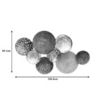 Διακοσμητικό τοίχου Lorenzo Inart μέταλλο πολύχρωμο 103.5x5.1x59.1εκ