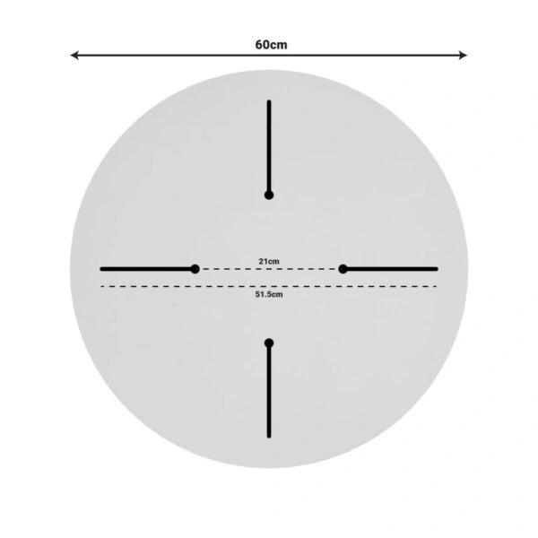 Επιφάνεια τραπεζιού Portico  HPL wenge Φ60εκ πάχους 12mm