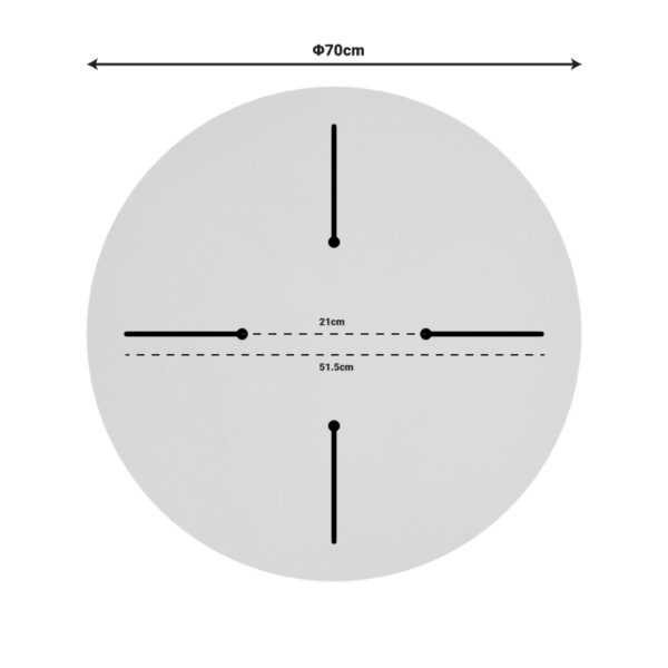 Επιφάνεια τραπεζιού Skyline Werzalit ivory Φ70εκ πάχους 25mm