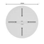 Επιφάνεια τραπεζιού Scenic Werzalit μαύρο Φ70εκ πάχους 35mm