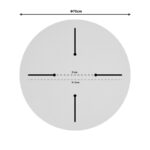 Επιφάνεια τραπεζιού Sizzle Werzalit ανθρακί cement Φ70εκ πάχους 25mm