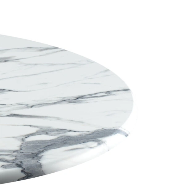Επιφάνεια τραπεζιού Solace Werzalit λευκό μαρμάρου Φ60εκ πάχους 25mm