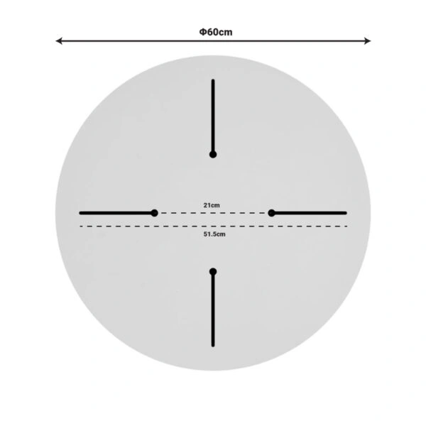 Επιφάνεια τραπεζιού Spritz  Werzalit φυσικό Φ60εκ πάχους 25mm