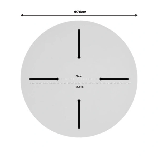 Επιφάνεια τραπεζιού Copious Werzalit γκρι cement I Φ70εκ πάχους 25mm
