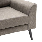 Πολυθρόνα Lonnie τεχνόδερμα γκρι antique 94x95.5x92.5εκ