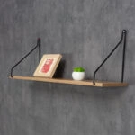 Ραφιέρα τοίχου Tars  sonoma-μαύρο 72x20x27εκ