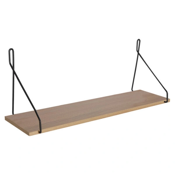 Ραφιέρα τοίχου Tars  sonoma-μαύρο 72x20x27εκ