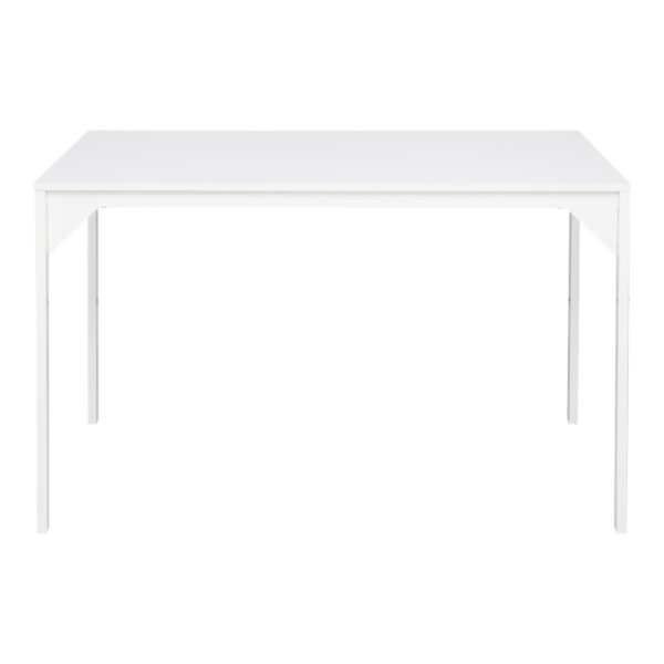 Τραπέζι Chan μελαμίνη σε λευκή απόχρωση κα πόδι λευκό μεταλλικό 120x75x75εκ