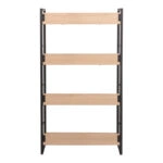 Βιβλιοθήκη Dorfie  σε φυσική απόχρωση με μαύρο μέταλλο 70x30x124.5εκ