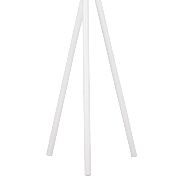 Καλόγερος ρούχων Sigar  μέταλλο-ξύλο σε λευκή-φυσική απόχρωση 49x51x187εκ