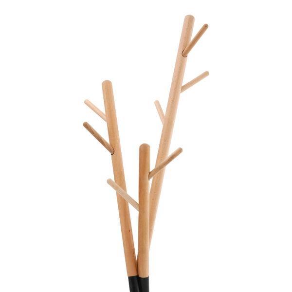 Καλόγερος ρούχων Sigar  μέταλλο-ξύλο σε μαύρη-φυσική απόχρωση 49x51x187εκ